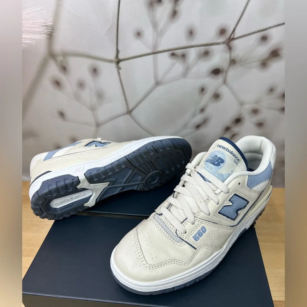 New Balance 550 Vintage Blue Indigo and vintage cream. Men’s Size 7.5 - Picture 4 of 12